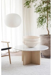 Tavolino rotondo in marmo bianco 90x90 cm Brooksville - Rowico