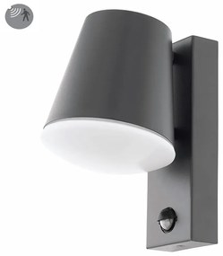 Applique design da esterno Caldiero nero con sensore di movimento IP44 1X E27 EGLO