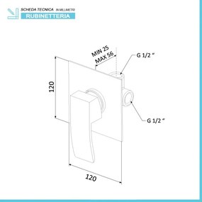Set miscelatori con doccia a incasso lavabo e bidet in ottone cromato Mariani linea Marte
