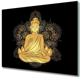 Tagliere in vetro Buddha seduto 60x52 cm