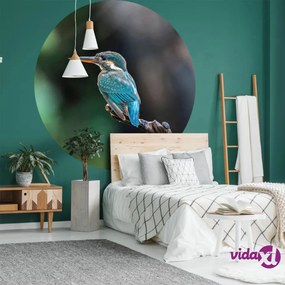 WallArt Cerchio Carta da Parati The Kingfisher 142,5 cm