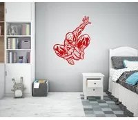 SPIDERMAN - Adesivo murale wall sticker in vinile 70x90 cm Colore: Rosso