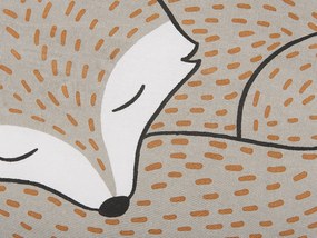 Cuscino per bambini con stampa di volpe 50 x 40 cm grigio DHANBAD Beliani