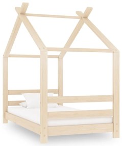 Giroletto Per Bambini İn Legno Massello Di Pino 70x140 Cm /