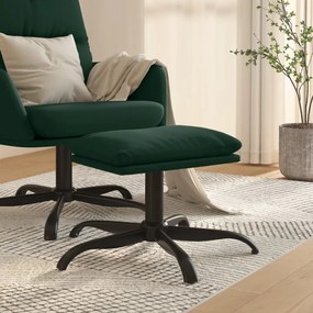 Poggiapiedi Verde Scuro 60x60x36 Cm İn Tessuto /