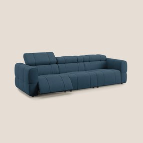 Giotto Divano modulare a 3 sedute con opzione relax elettrico in microfibra effetto velluto impermeabile T09