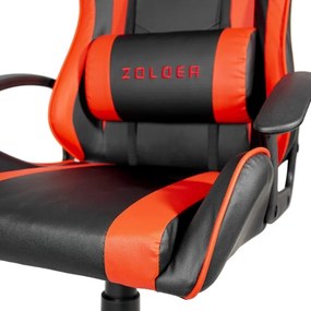 Sedia da gioco VARR Zolder nero/rosso
