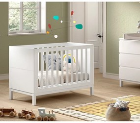 Lettino bianco in pino massiccio 60x120 cm Eva – Vipack