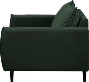 Divano verde scuro con rivestimento in velluto 138 cm Juli – Ropez