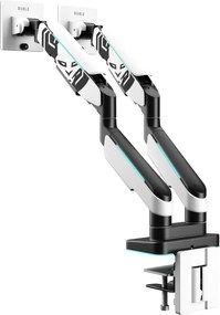 Supporto Doppio per Monitor da 49 Pollici Bianco e Nero X-Arm Dual RGB