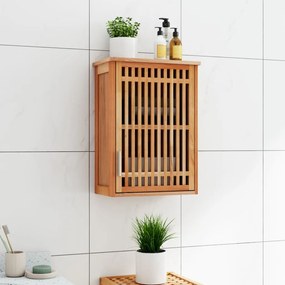 Armadietto Da Bagno A Parete 42x23x60 Cm Legno Massello Di Noce /