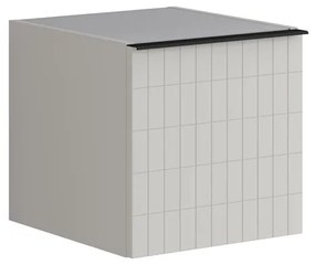 Struttura semi colonna da bagno Pixel 1 anta laccato opaco grigio pastello L 40 x H 40 x P 45.5 cm