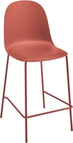 Sgabello con seduta in polipropilene Ruggine e gambe in metallo - FOX 2 pezzi