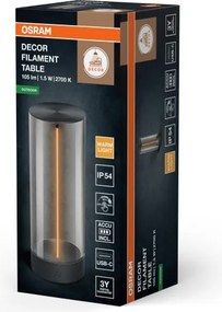 Osram - Lampada da tavolo per esterni ENDURA STYLE LED con dimmer a sfioramento, 1,5W/5V, 2500 mAh, IP54, antracite