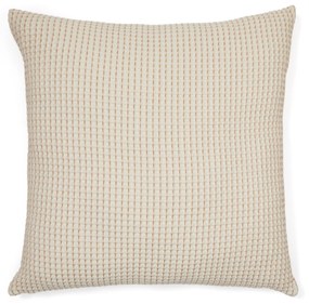 Kave Home - Set Senara di 2 fodere per cuscini in cotone strutturato beige 45 x 45 cm