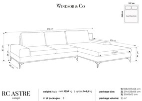 Angolo del divano letto verde chiaro, angolo sinistro Planet - Windsor &amp; Co Sofas