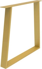Gamba per mobili trapezoidale STEELMI Trap in acciaio dorato opaco L 80 x P 8 x H 71 cm
