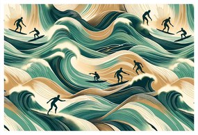 Quadro su tela – Surfisti in azione