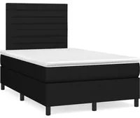 Letto a Molle con Materasso e LED Nero 120x190 cm in Tessuto 3270206