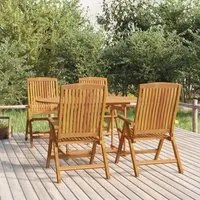 Sedie da Giardino Reclinabili 4 pz in Legno Massello di Teak 3154923