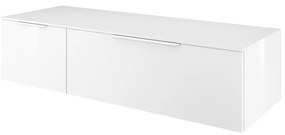 Mobile da bagno sotto lavabo Neo bianco laccato lucido L 135 x H 33 x P 48 cm 1 cassetto, lavabo non incluso