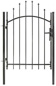 Cancello Da Giardino İn Acciaio 1x1,5 M Nero /