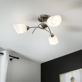 Lampadario a plafone DONNA 3xE27/60W/230V nichel