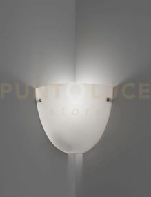 Corner applique a parete bianco satinato 1 luce attacco e27