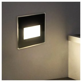 Segnapasso LED Nero 4W per Scatola 503 - Antiabbagliamento Colore  Bianco Caldo 2.700K
