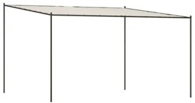 Gazebo Bianco 4x4 m 180 g/m² Tessuto e Acciaio