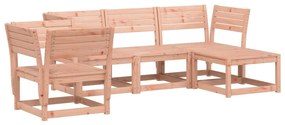 Set salotto da giardino 5 pz in legno massello di douglas