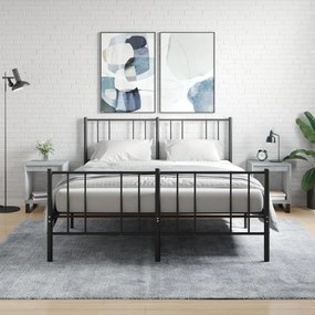 Comodini 2pz Grigio Cemento 40x35x50 Cm İn Legno Multistrato /