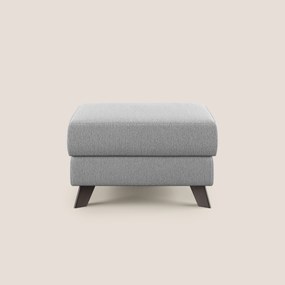 Moon Pouf contenitore e piedini alti in tessuto smacchiabile con acqua T05 grigio