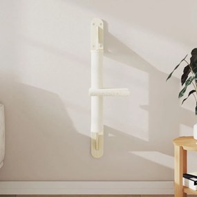 Albero Per Gatti Con Tiragraffi A Parete Crema 85,5 Cm /
