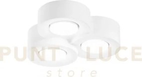 Plafoniera athen tondabianca 3 luci attacco gx53 26x24,5x7,3cm in g...
