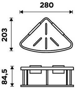 NIMCO Ki 14008-B-26 - Mensola a muro per doccia KIBO cromo lucido