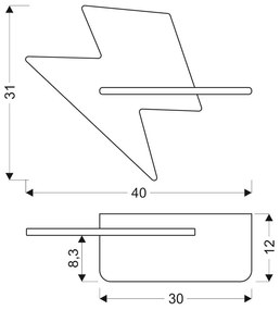 Apparecchio giallo per bambini Lightning - Candellux Lighting