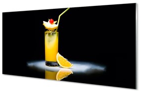 Quadro acrilico Cocktail arancione 100x50 cm