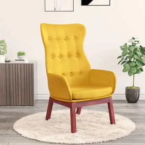 Poltrona Relax Giallo Senape İn Tessuto /