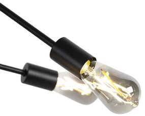 Lampada a sospensione industriale intelligente nera incl. 6 WiFi ST64 - Sydney