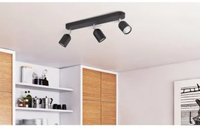 Faretto TOP 3xGU10/10W/230V nero