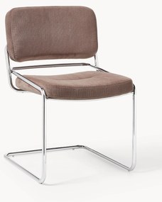 Sedia cantilever in velluto a coste Don