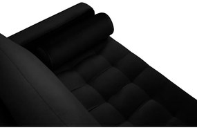 Divano in velluto nero , 174 cm Santo - Milo Casa