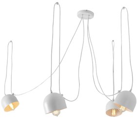 Lampada a sospensione bianca per 4 lampadine Popo - CustomForm
