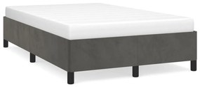 Giroletto Senza Materasso Grigio Scuro 120x190 Cm Velluto /