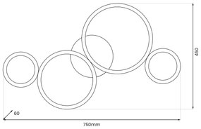 Plafoniera LED UNIVERSE LED/30W/230V nero