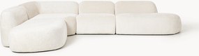 Divano angolare componibile XL in teddy-bouclé Wolke