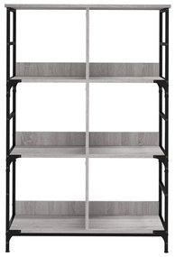 Libreria Grigio Sonoma 78,5x33x117,5 cm in Legno Multistrato