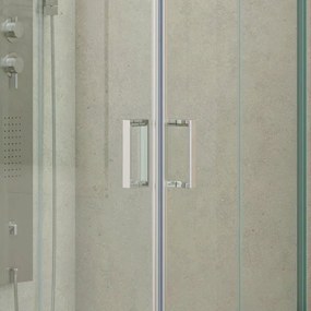 Box doccia ad angolo 70x70 altezza 180 cristallo trasparente K410 - KAMALU