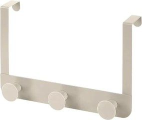 Gancio bagno triplo in acciaio e plastica beige tondo Fiore
